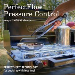 3-Burner Propane Camping Stove with Adjustable Heat Control