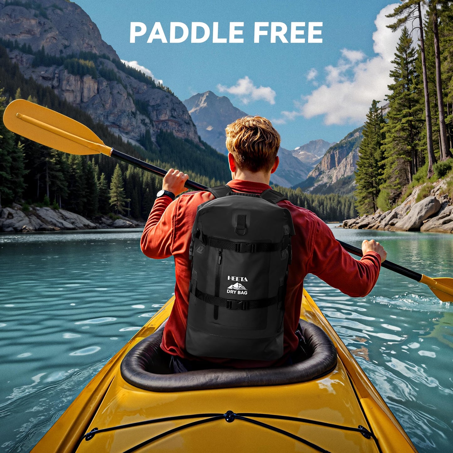 40L Waterproof Roll-Top Dry Backpack for Outdoor Adventures