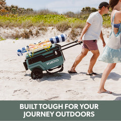 70Qt Wheeled Cooler with Insulated Hard Shell Design
