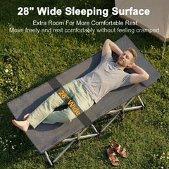 ABORON Folding Camping Cot W/Mat for Adults
