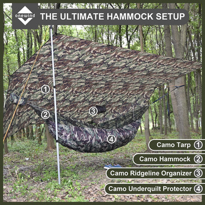 Ultralight Waterproof Hammock Rain Fly Tarp with Doors